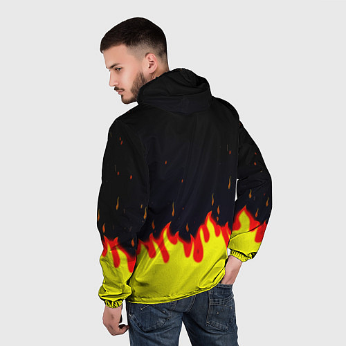 Мужская ветровка BMW огненный / 3D-Белый – фото 4