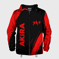 Ветровка с капюшоном мужская Akira - red gradient вертикально, цвет: 3D-черный