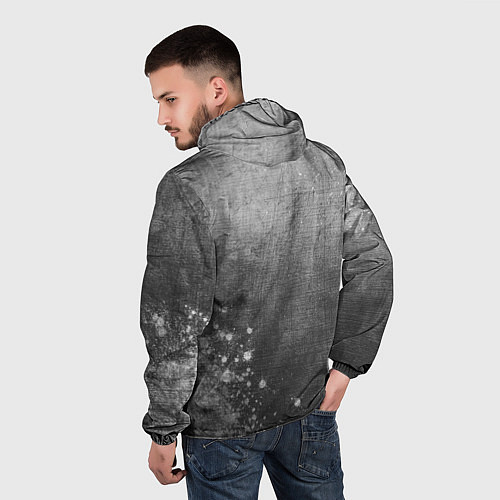 Мужская ветровка Berserk - grey gradient вертикально / 3D-Черный – фото 4