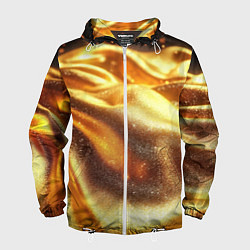 Мужская ветровка Золотая текстура волнистая