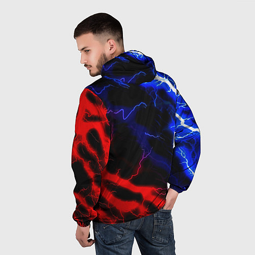 Мужская ветровка Monster energy молнии неон / 3D-Белый – фото 4