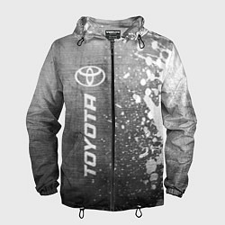 Ветровка с капюшоном мужская Toyota - grey gradient по-вертикали, цвет: 3D-черный