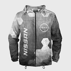 Мужская ветровка Nissan - grey gradient вертикально