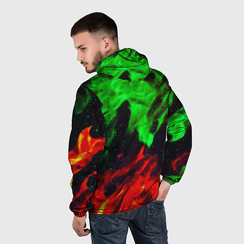 Мужская ветровка Monster energy огонь лого / 3D-Белый – фото 4