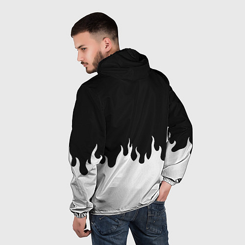 Мужская ветровка Monster energy red logo / 3D-Белый – фото 4