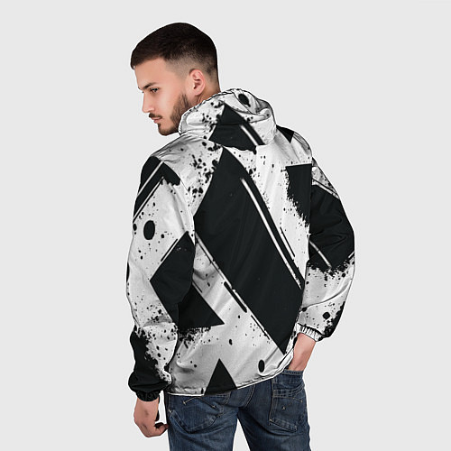 Мужская ветровка Color black white / 3D-Белый – фото 4