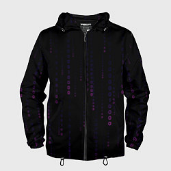Ветровка с капюшоном мужская Color black pink, цвет: 3D-черный