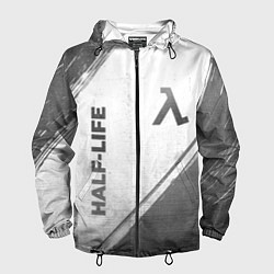 Ветровка с капюшоном мужская Half-Life - white gradient вертикально, цвет: 3D-черный