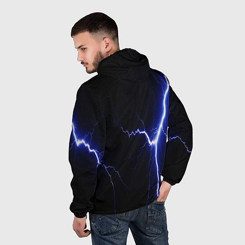 Мужская ветровка Lightning blue / 3D-Белый – фото 4
