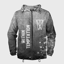 Ветровка с капюшоном мужская Within Temptation - grey gradient вертикально, цвет: 3D-черный