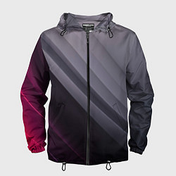 Ветровка с капюшоном мужская Color black grey, цвет: 3D-черный