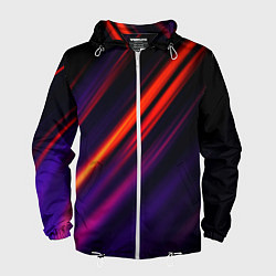 Ветровка с капюшоном мужская Multicolored, цвет: 3D-белый