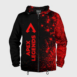 Ветровка с капюшоном мужская Apex Legends - red gradient по-вертикали, цвет: 3D-черный