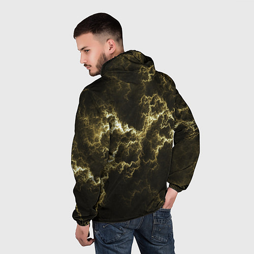 Мужская ветровка Lightning yellow / 3D-Белый – фото 4