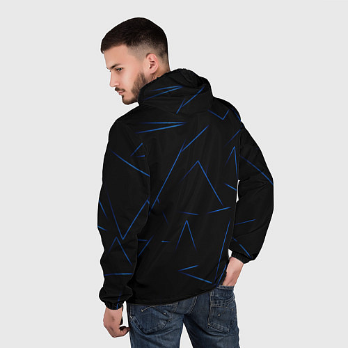 Мужская ветровка Color blue line / 3D-Белый – фото 4