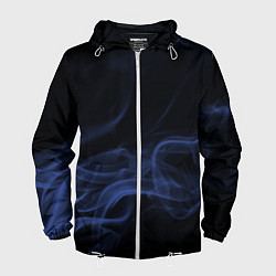 Ветровка с капюшоном мужская Color smoke blue, цвет: 3D-белый