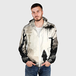 Ветровка с капюшоном мужская Путник, цвет: 3D-белый — фото 2
