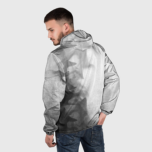 Мужская ветровка Lifan - white gradient по-вертикали / 3D-Черный – фото 4