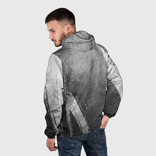 Мужская ветровка West Ham - grey gradient вертикально / 3D-Черный – фото 4
