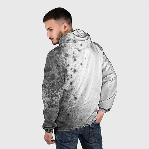 Мужская ветровка BYD - white gradient по-вертикали / 3D-Черный – фото 4