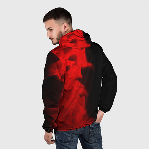 Мужская ветровка JAC - red gradient по-вертикали / 3D-Черный – фото 4