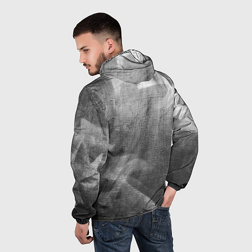 Мужская ветровка Portal - grey gradient вертикально / 3D-Черный – фото 4