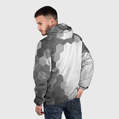 Мужская ветровка FAW - white gradient по-вертикали / 3D-Черный – фото 4