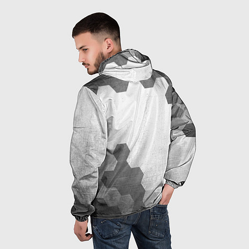 Мужская ветровка Citroen - white gradient вертикально / 3D-Черный – фото 4