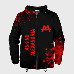 Мужская ветровка Asking Alexandria - red gradient вертикально