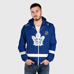 Ветровка с капюшоном мужская Торонто Мейпл Лифс хоккей, цвет: 3D-белый — фото 2