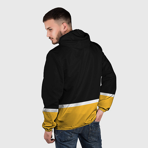 Мужская ветровка Питтсбург Пингвинз хоккей / 3D-Белый – фото 4