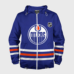 Ветровка с капюшоном мужская Эдмонтон Ойлерз хоккей, цвет: 3D-белый
