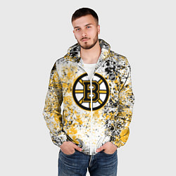 Ветровка с капюшоном мужская Boston Bruins NHL white, цвет: 3D-белый — фото 2