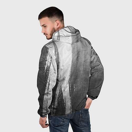 Мужская ветровка Maneskin - grey gradient по-вертикали / 3D-Черный – фото 4