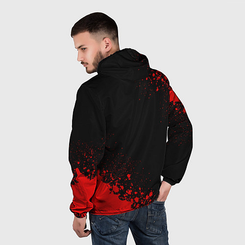 Мужская ветровка My Chemical Romance - red gradient вертикально / 3D-Черный – фото 4