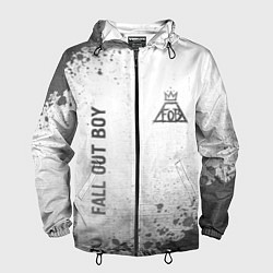 Ветровка с капюшоном мужская Fall Out Boy - white gradient вертикально, цвет: 3D-черный