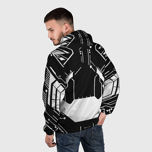 Мужская ветровка Monster energy geometry / 3D-Белый – фото 4