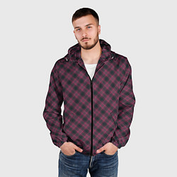 Ветровка с капюшоном мужская Tartan, цвет: 3D-черный — фото 2