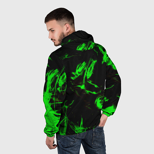 Мужская ветровка Monster energy кислотное лого огонь / 3D-Белый – фото 4