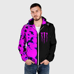 Ветровка с капюшоном мужская Monster energy neon camo, цвет: 3D-белый — фото 2