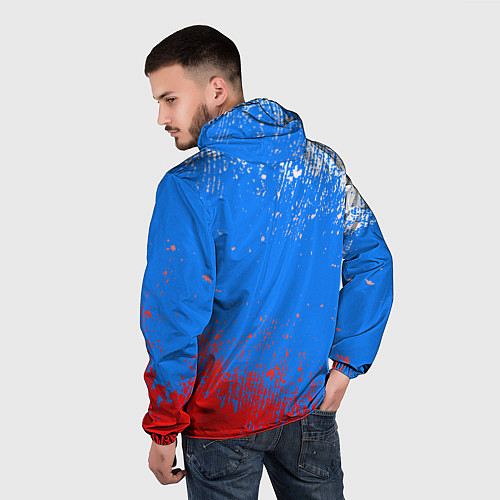 Мужская ветровка Патриот - флаг / 3D-Белый – фото 4
