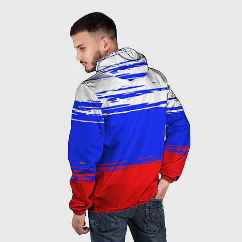 Мужская ветровка Патриот - флаг / 3D-Белый – фото 4
