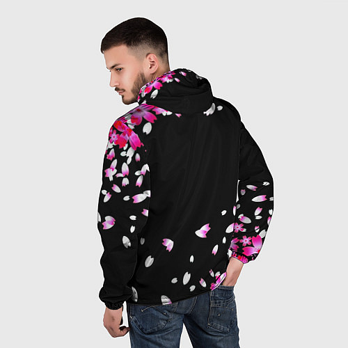 Мужская ветровка Monster energy sakura / 3D-Белый – фото 4