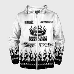 Ветровка с капюшоном мужская Dead white - Bones, цвет: 3D-белый