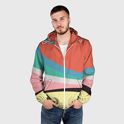 Ветровка с капюшоном мужская Спектр июнь, цвет: 3D-белый — фото 2