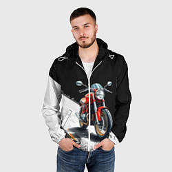 Ветровка с капюшоном мужская Ducati Racer, цвет: 3D-белый — фото 2