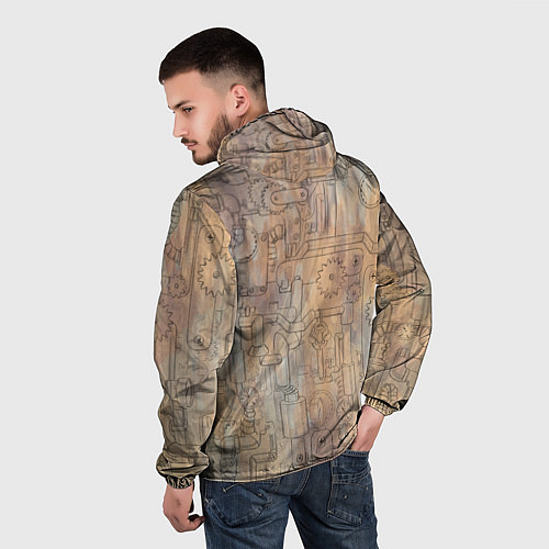 Мужская ветровка Стимпанк элементы / 3D-Белый – фото 4