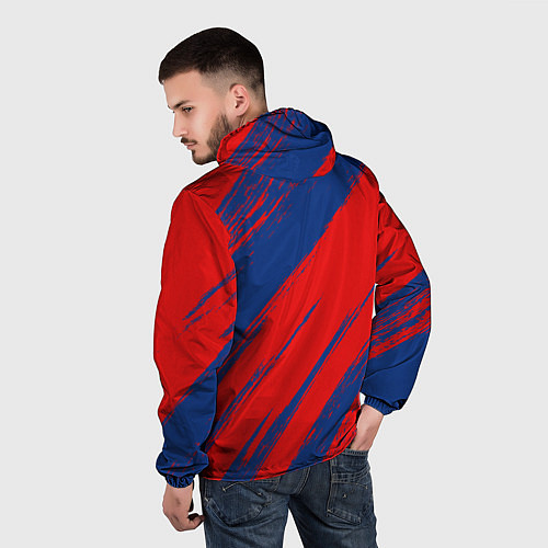 Мужская ветровка Монреаль Канадиенс - брызги / 3D-Белый – фото 4