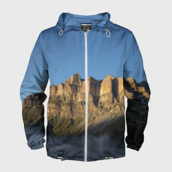 Ветровка с капюшоном мужская Гора Метиген, цвет: 3D-белый