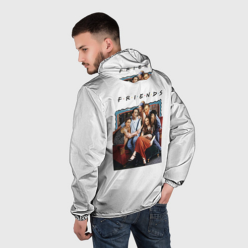 Мужская ветровка Друзья художники - how you doin / 3D-Белый – фото 4